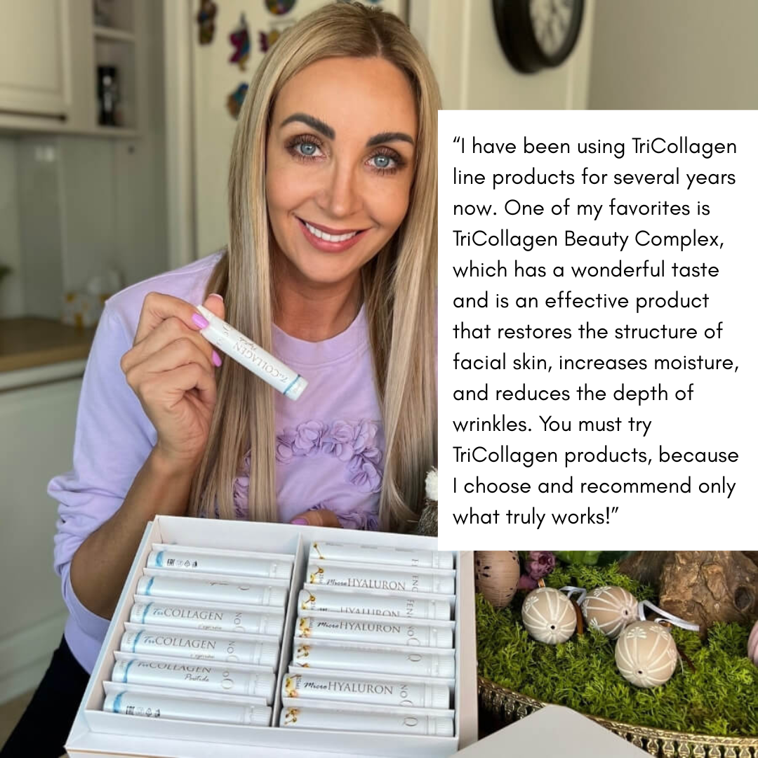 Skjønnhetskompleks (trikollagenpeptid + mikrohyaluron (for hud, hår, negler))